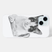 三毛猫のコミック・ハーフトーン Case-Mate iPhoneケース (裏面 (横))