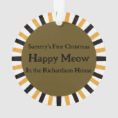 三毛猫の初めてのクリスマス オーナメント (裏面)