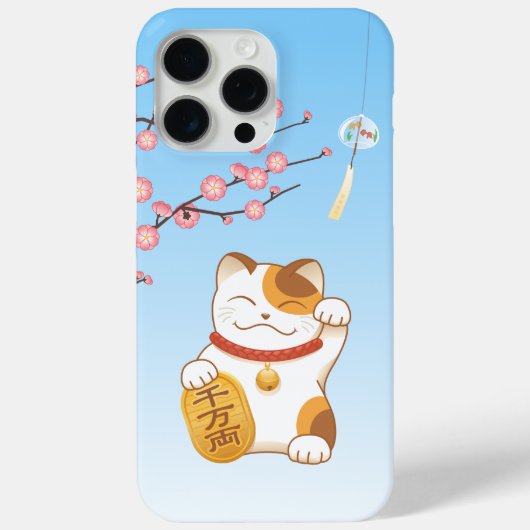 三毛猫の招き猫, 縁起物 Case-Mate iPhoneケース (裏面)