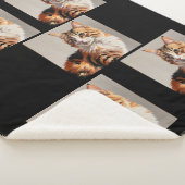 三毛猫の絵を描ジャスミン シェルパブランケット (3/4)