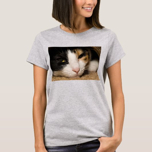 三毛猫の顔Tシャツ Tシャツ (正面)