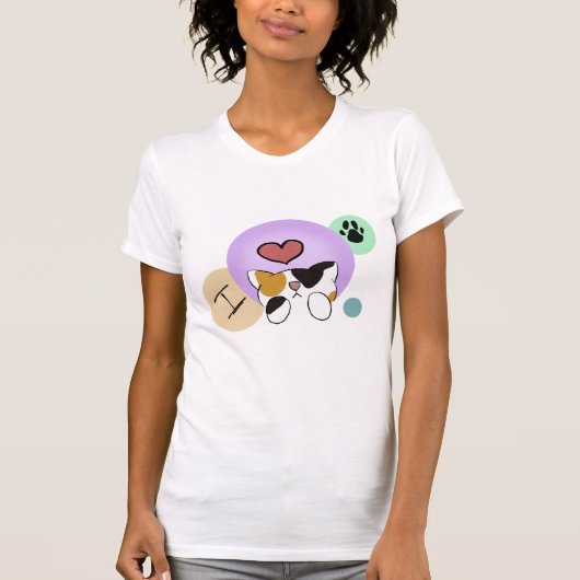 三毛猫をこよなく愛する人へ Tシャツ (正面)
