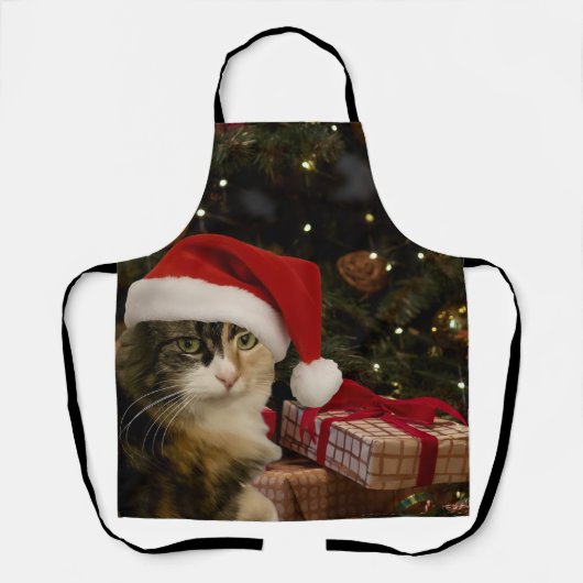 三毛猫サンタキティエプロン エプロン (正面)