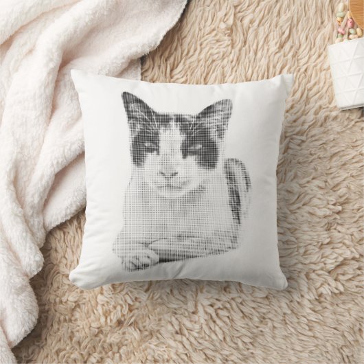 三毛猫ハーフトーン クッション (ブランケット)