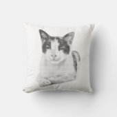三毛猫ハーフトーン クッション (正面)