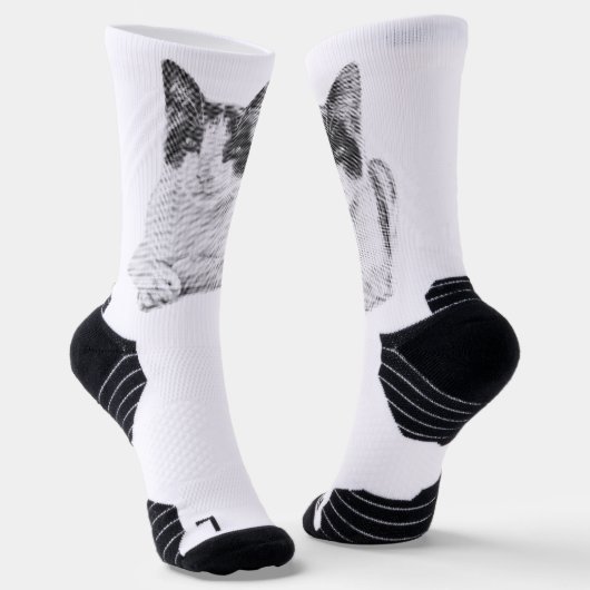 三毛猫ハーフトーン ソックス (傾斜あり)