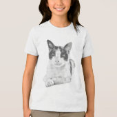 三毛猫ハーフトーン トライブレンドTシャツ (正面)