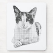 三毛猫ハーフトーン マウスパッド (正面)
