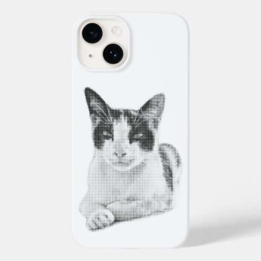三毛猫ハーフトーン Case-Mate iPhoneケース (裏面)