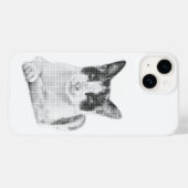 三毛猫ハーフトーン Case-Mate iPhoneケース (裏面 (横))