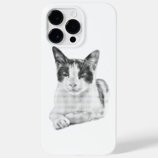三毛猫ハーフトーン Case-Mate iPhoneケース (裏面)