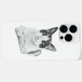 三毛猫ハーフトーン Case-Mate iPhoneケース (裏面 (横))