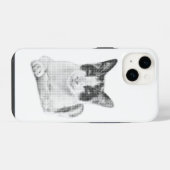三毛猫ハーフトーン iPhoneケース (裏面横)
