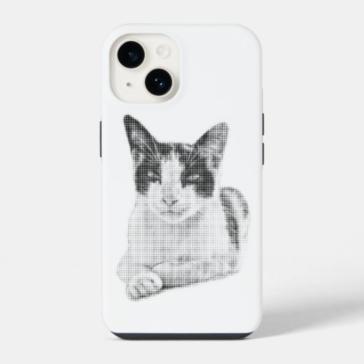 三毛猫ハーフトーン iPhoneケース (裏面)
