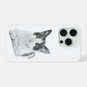 三毛猫ハーフトーン iPhoneケース (裏面横)
