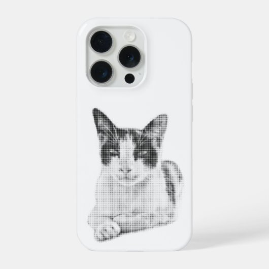 三毛猫ハーフトーン iPhoneケース (裏面)