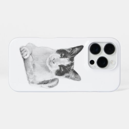 三毛猫ハーフトーン iPhoneケース (裏面横)