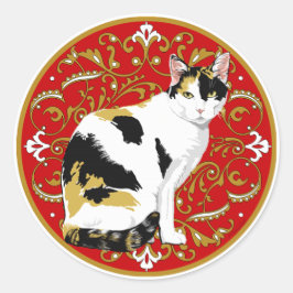三毛猫バロック ラウンドシール