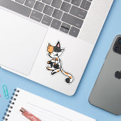 三毛猫ラップトップステッカー シール (ノートパソコンとiPhone)
