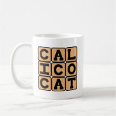 三毛猫、家庭のペット コーヒーマグカップ (左)
