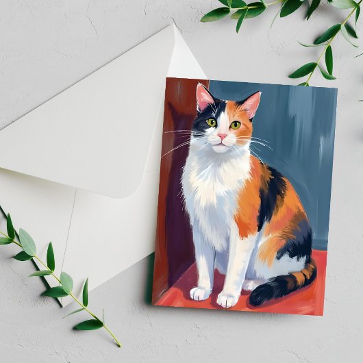 三毛猫 | 水彩の可愛い子猫 ペットカード