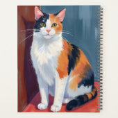 三毛猫 | 水彩の可愛い子猫 ペット プランナー手帳 (裏面)