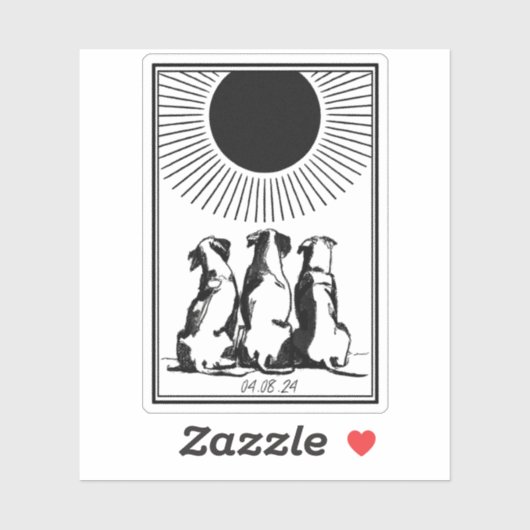 三犬「夜」 シール (シート)