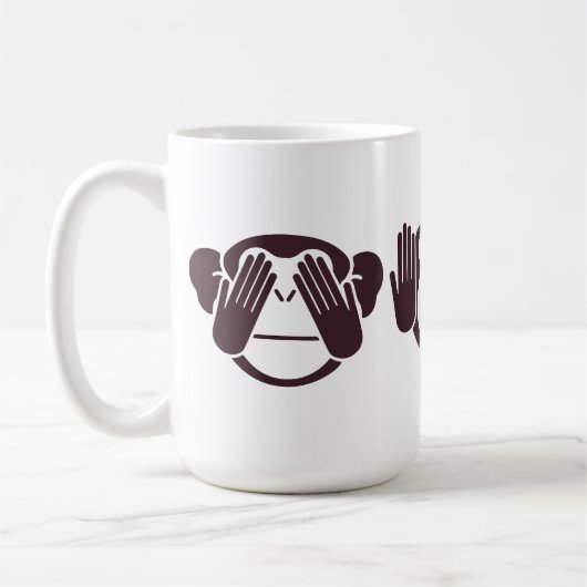 三猿デザイン コーヒーマグカップ (左)