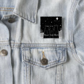 三王とクリスマススターの白黒の芸術 缶バッジ (インサイチュ)