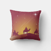 三王のスター後を追クリスマステーマ クッション (正面)