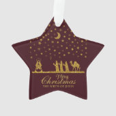 三王の聖降誕祭、イエスの誕生 オーナメント (裏面)