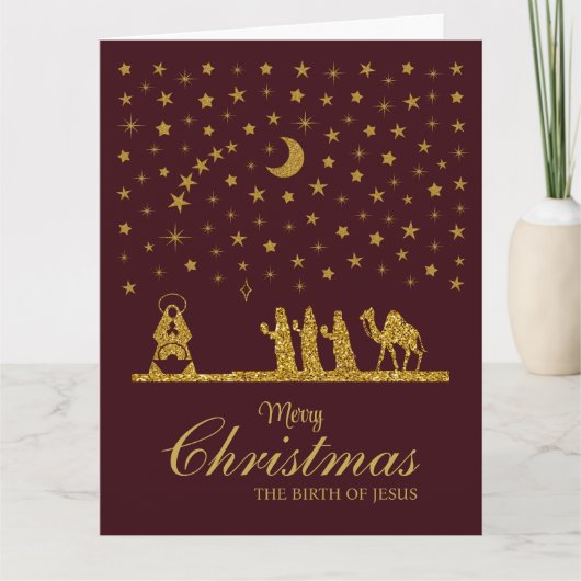 三王の聖降誕祭、イエスの誕生 カード (正面)