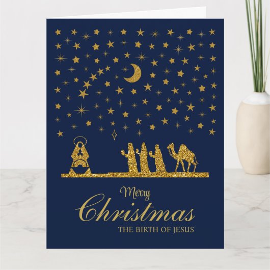 三王の聖降誕祭、イエスの誕生 カード (正面)
