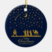 三王の聖降誕祭、イエスの誕生 セラミックオーナメント (正面)