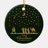 三王の聖降誕祭、イエスの誕生 セラミックオーナメント (正面)