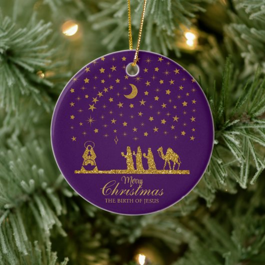 三王の聖降誕祭、イエスの誕生 セラミックオーナメント (ツリー)
