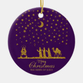 三王の聖降誕祭、イエスの誕生 セラミックオーナメント (正面)