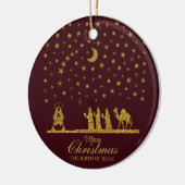 三王の聖降誕祭、イエスの誕生 セラミックオーナメント (左)