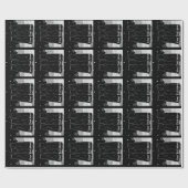 三王クリスマススターのモノクロ同時代 ラッピングペーパー (フラット)