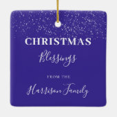 三王パーソナライズされた セラミックオーナメント (裏面)