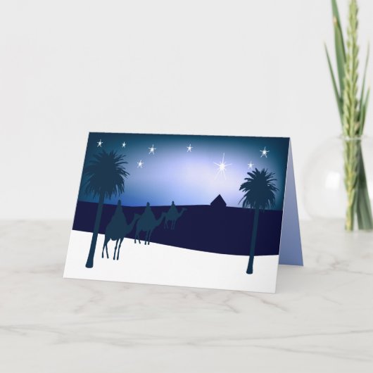 三王ベツレヘムキリスト教クリスマスカード シーズンカード (正面)