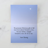 三王星のクリスチャンクリスマス シーズンカード (内部)