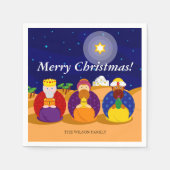 「三王」の漫画/「三賢人」 スタンダードカクテルナプキン (正面)