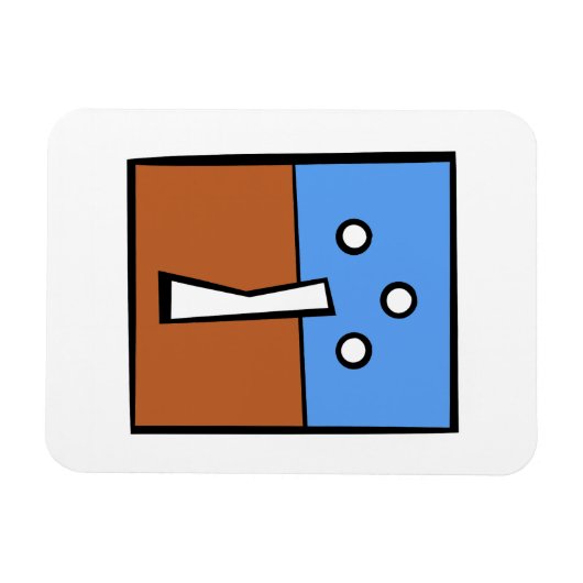 三球クロス マグネット (横)