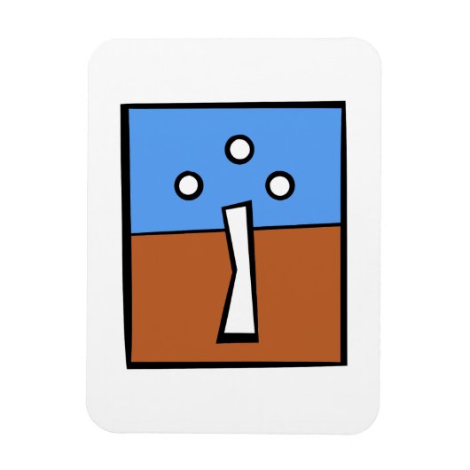 三球クロス マグネット (縦)