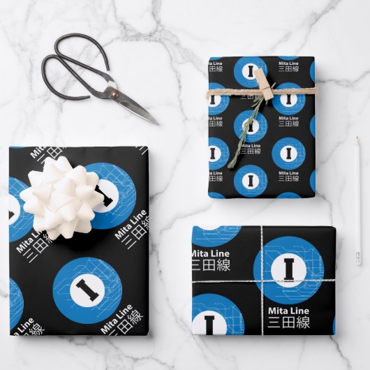 三田地下鉄三田線 ラッピングペーパーシート (正面)