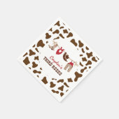 三番目のロデオ西カウボーイ3番目の誕生日 スタンダードカクテルナプキン (角)