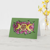 三異教の月芸 カード (黄色い花)