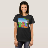 三畳紀の恐竜のハンドベルの練習 Tシャツ (正面フル)