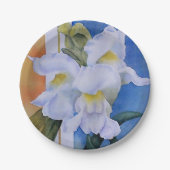 三白スナップドラゴン紙プレート ペーパープレート (正面)